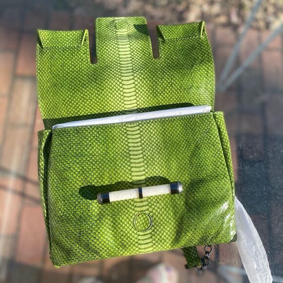 Anthropologie Leifsdottir Python Embossed Leather Bag NWT - Picture 2 of 11